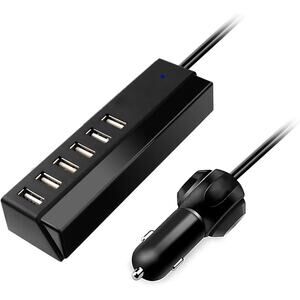 USB Car Charger, 6-Port Fast 65W Car Charger Cigarette Lighter Adapter DC...